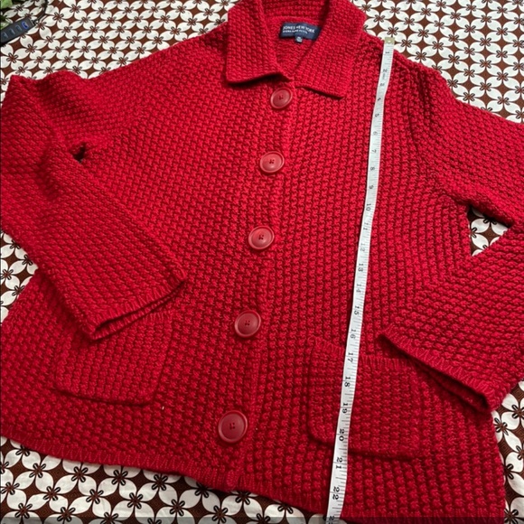 Jones New York Red knit cardigan - Picture 4 of 8